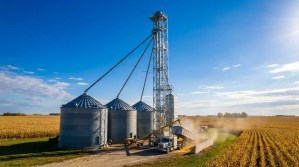 bucket elevator in a field