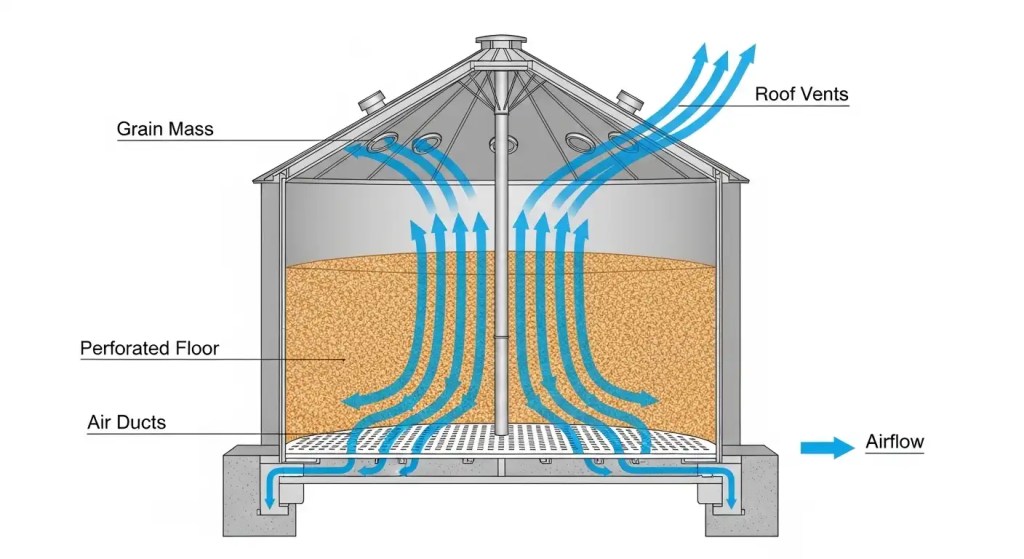 grain bin aeration process