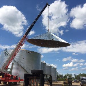 Grain Bin Roof Bubbled