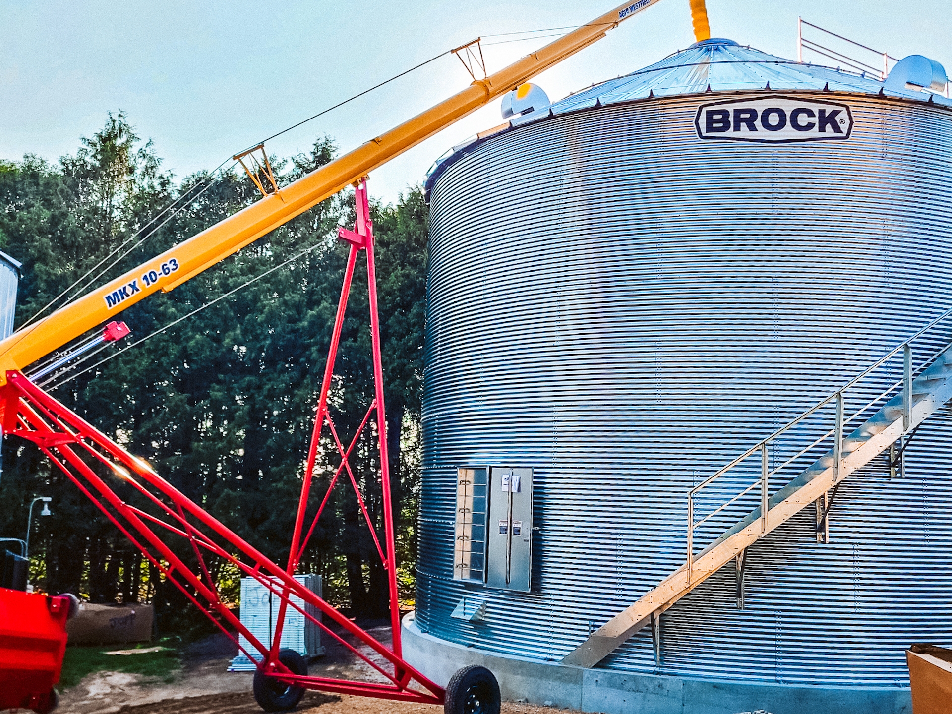 Farm Projects- Farm Grain Bin0 Grain Bin Stairs
